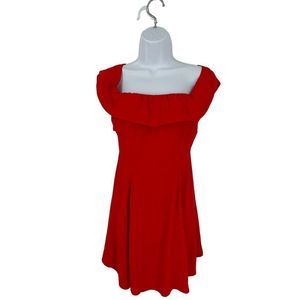 Silvia Heach‎ Red Off Shoulder Fit and Flare Mini Dress XXS